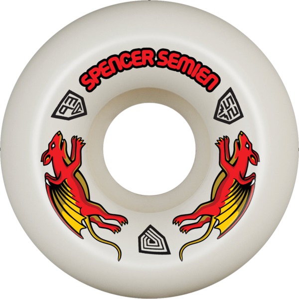 Powell Peralta Spencer Semien Dragon Formula Nano Rat Off White Skateboard Wheels 30mm CP - 52mm 93a (Set of 4)