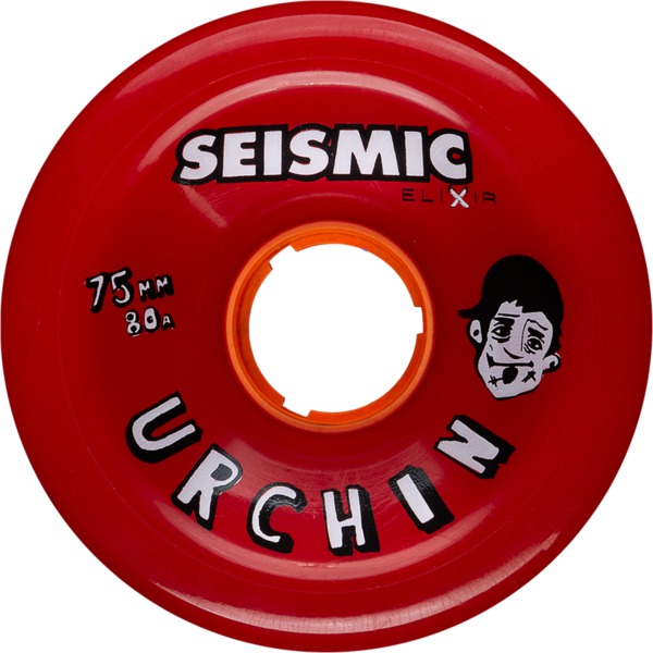 Seismic Skate Systems Urchin Opaque Red Skateboard Wheels - 75mm 80a (Set of 4)