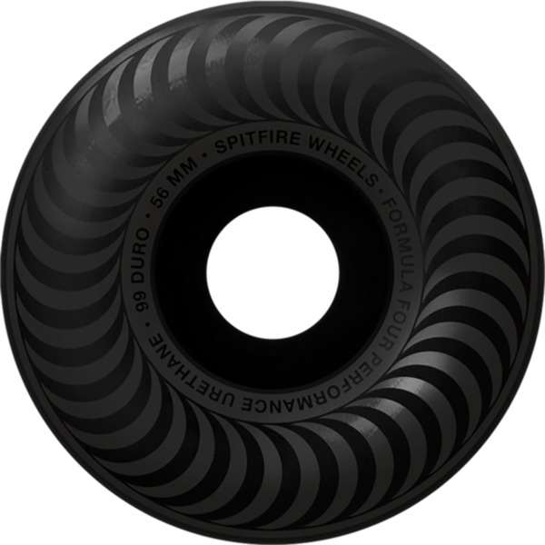 Spitfire Wheels Formula Four Classic Black Skateboard Wheels - 56mm 99a (Set of 4)