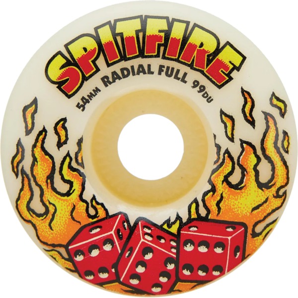 Spitfire Wheels Formula Four Radial Full Hot Hand Natural Skateboard Wheels - 54mm 99a (Set of 4)