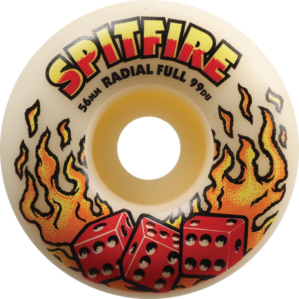 Spitfire Wheels Formula Four Radial Full Hot Hand Natural Skateboard Wheels - 56mm 99a (Set of 4)