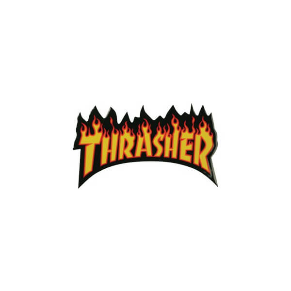 Thrasher Magazine Small Logo Flames Assorted Colors Skate Sticker ...