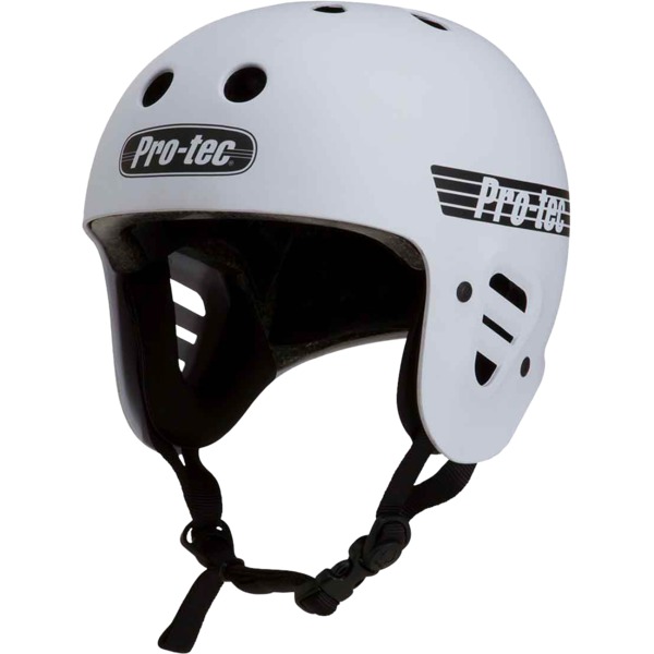 ProTec Skateboard Pads Fullcut Matte White Full Cut Skate Helmet - (Certified) - X-Small / 20.5" - 21.3"