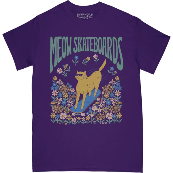 Meow Skateboards Meadow Purple Men's Short Sleeve T-Shirt - Medium