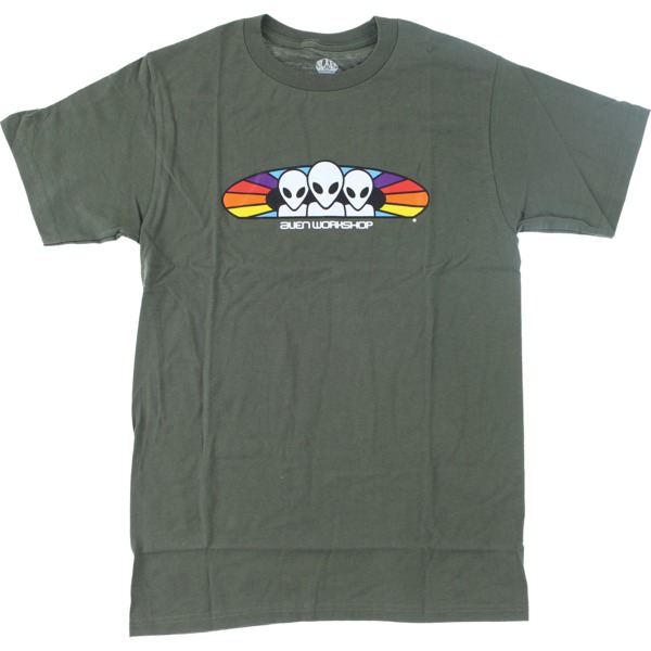 Alien Workshop Skateboards Spectrum Olive Men's Short Sleeve T-Shirt - Medium