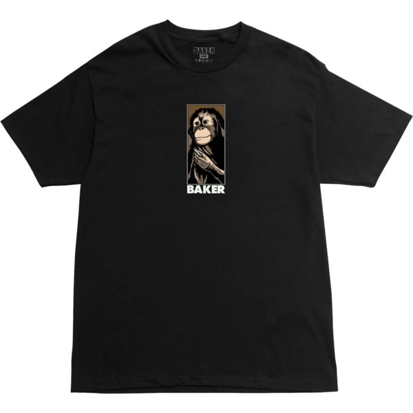 Baker Skateboards Smoking Monkey Black Men's Short Sleeve T-Shirt - Medium