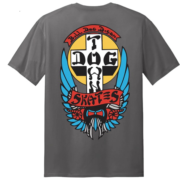 Dogtown Skateboards Bull Dog OG 70's Charcoal Men's Short Sleeve T-Shirt - Medium