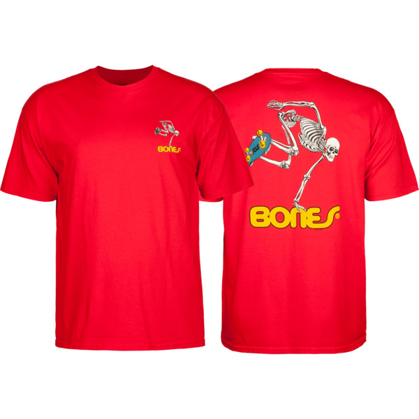 Powell Peralta Skateboard Skeleton Red Men's Short Sleeve T-Shirt - Medium