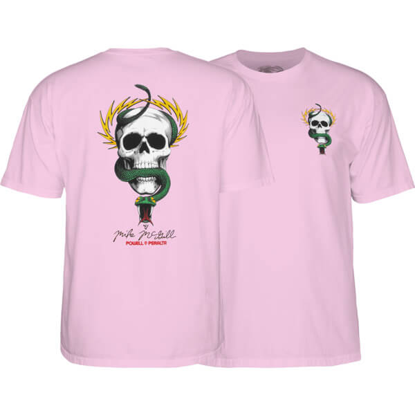 Powell Peralta Mike McGill Skull & Snake Light Pink Men's Short Sleeve T-Shirt - Medium