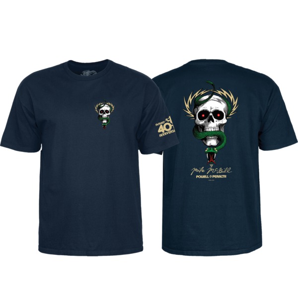 Powell Peralta McGill Skull & Snake 40th Navy Men's Short Sleeve T-Shirt - Small