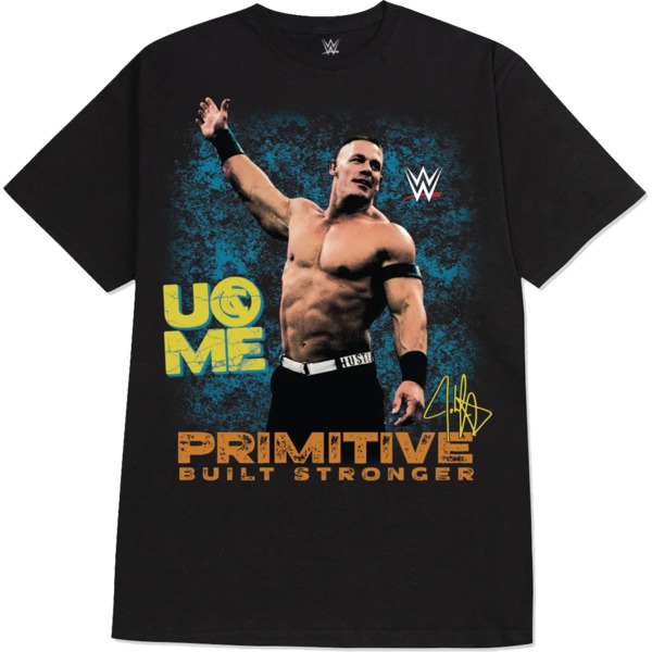 Primitive Skateboarding WWE Cena Heavyweight Black Men's Short Sleeve T-Shirt - Medium