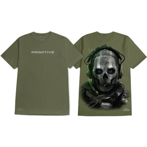 Primitive Skateboarding Ghost Military Men's Short Sleeve T-Shirt - Medium