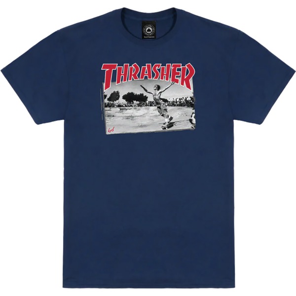 Thrasher Magazine Jake Dish Navy Men's Short Sleeve T-Shirt - Small