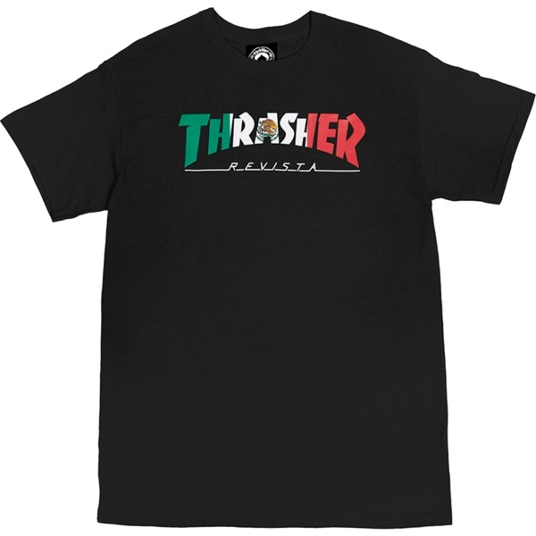 Thrasher Magazine Mexico Revista Black Men's Short Sleeve T-Shirt - X-Large