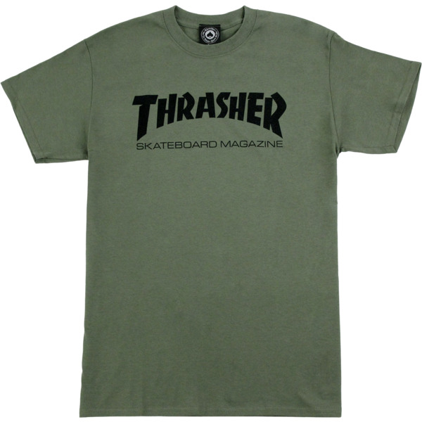 Thrasher Magazine Skate Mag Men's Short Sleeve T-Shirt in Army Green