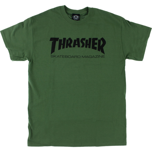 Thrasher Magazine Skate Mag Army Green Men's Short Sleeve T-Shirt - Large