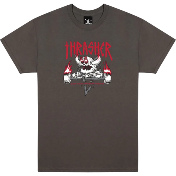 Thrasher Magazine Toy Machine Monster-Gram Charcoal Men's Short Sleeve T-Shirt - Medium