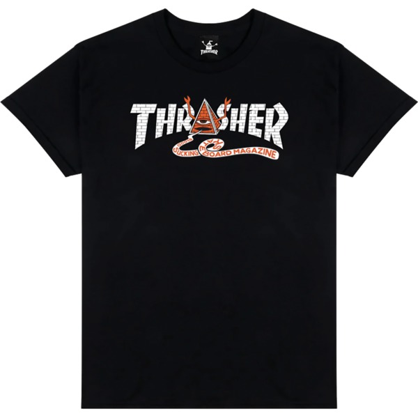 Thrasher Magazine Toy Machine Pyramid Black Men's Short Sleeve T-Shirt - Small