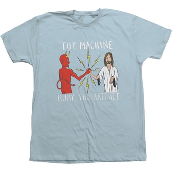 Toy Machine Skateboards Bury the Hatchet Light Blue Men's Short Sleeve T-Shirt - Medium