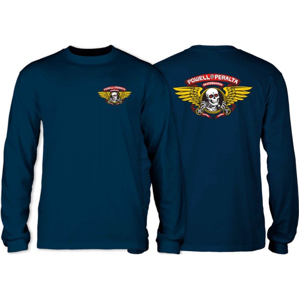 Powell Peralta Winged Ripper Navy Blue Men's Long Sleeve T-Shirt