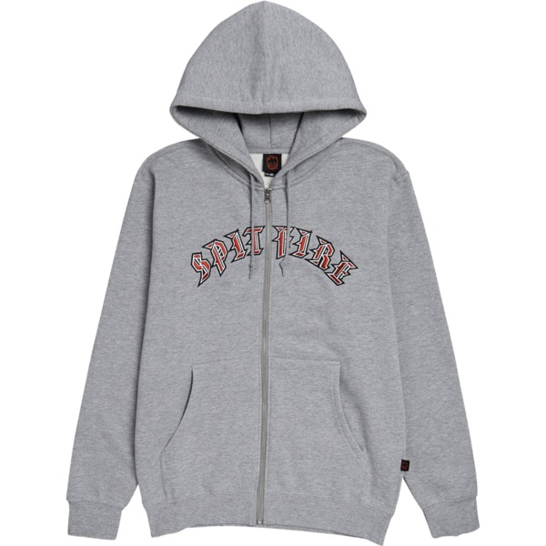 Spitfire Wheels Olde E Embroidered Grey Heather / Red / White Zip