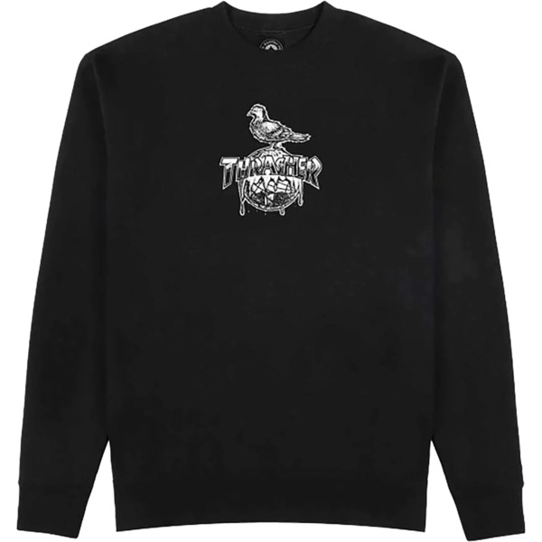 Thrasher Magazine x Anti Hero Cover The Earth Black Men's Crew Neck Sweatshirt - Medium