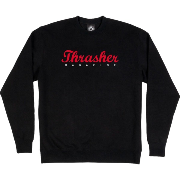 Thrasher Magazine Script Black Men's Crew Neck Sweatshirt - Medium