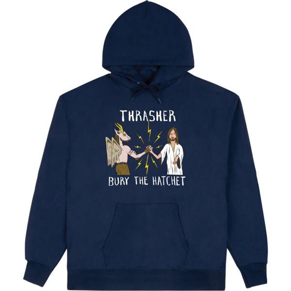 Thrasher Magazine Toy Machine BTH Navy Men's Hooded Sweatshirt - Medium