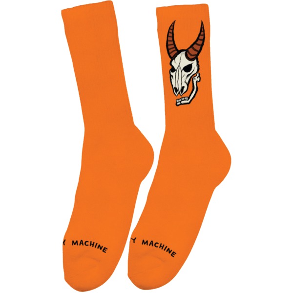 Toy Machine Skateboards Heavy Metal Orange Crew Socks - One size fits most