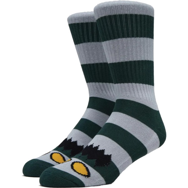 Toy Machine Skateboards Monster Big Stripe Forest Crew Socks - One size fits most