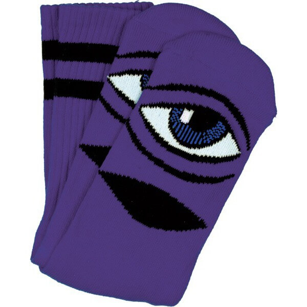 Toy Machine Skateboards Sect Eye III Purple Crew Socks - One size fits most