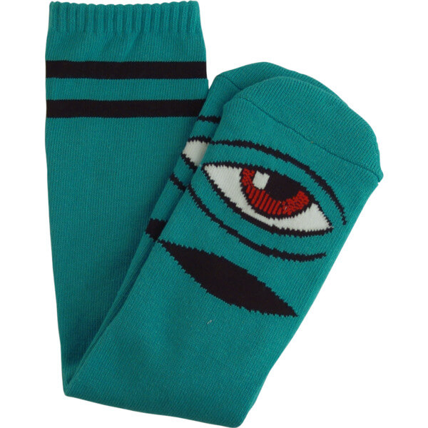 Toy Machine Skateboards Sect Eye Teal Crew Socks One Size Fits Most