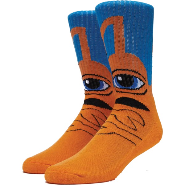 Toy Machine Skateboards Sect Hug Orange Crew Socks - One size fits most