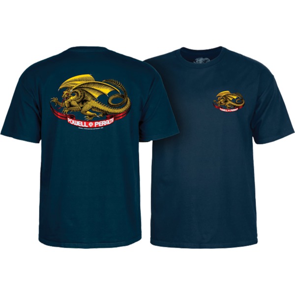 Powell Peralta Oval Dragon Navy Youth Short Sleeve T-Shirt - Medium