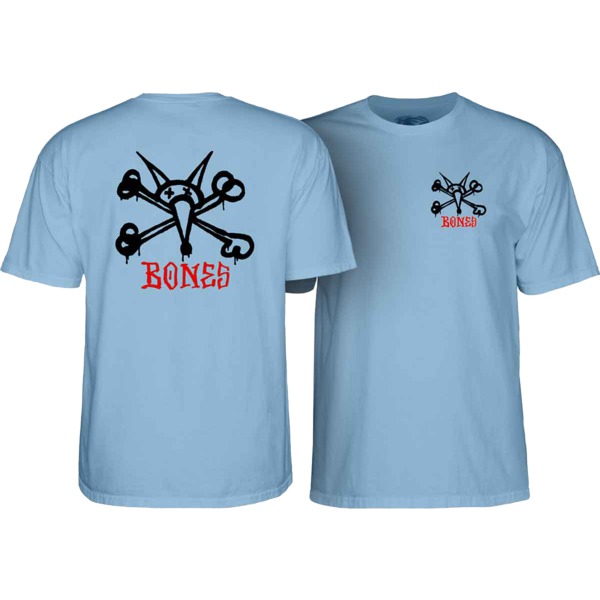 Powell Peralta Rat Bones Carolina Blue Youth Short Sleeve T-Shirt - Large