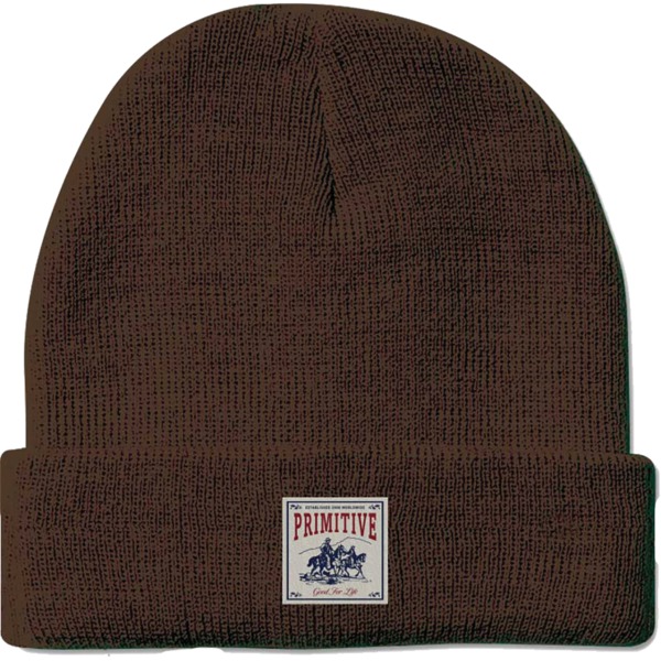 Primitive Skateboarding Wrangler Brown Beanie Hat - One size fits most