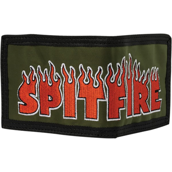 Spitfire Wheels Demonseed Script Olive Bi-Fold Wallet