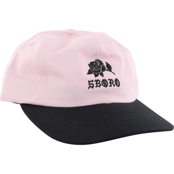 5Boro NYC Skateboards Rose Pink \/ Black Snapback Hat  Adjustable  Warehouse Skateboards