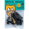 Meow Skateboards Allen Black / Yellow Skateboard Hardware Set - 1.25"