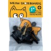 Meow Skateboards Phillips Black / Yellow Skateboard Hardware Set - 1"