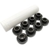 Boa Wheels Blackbelly Ceramic Black Skateboard Bearings - includes built-in spacers