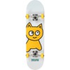 Meow Skateboards Big Cat Soft Top White Mini Complete Skateboard - 7" x 29"