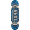 Real Skateboards Mosaic Oval Blue / White Complete Skateboard - 8" x 31.8"