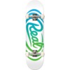 Real Skateboards Script Oval White Complete Skateboard - 8.25" x 32"