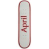 April Skateboards AP OG Logo White / Red Skateboard Deck - 8" x 31.91"