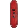 April Skateboards OG Logo Red / Black / White Skateboard Deck - 8.5" x 32.2"