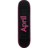 April Skateboards OG Logo Helix Black / Pink Skateboard Deck - 8" x 31.91"