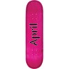 April Skateboards OG Logo Helix Pink / Black Skateboard Deck - 8.25" x 31.92"