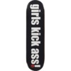 Foundation Skateboards Girls Kick Ass Black Skateboard Deck - 8.25" x 32"