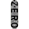 Zero Skateboards Bold Black / White Skateboard Deck - 8.12" x 31.9"